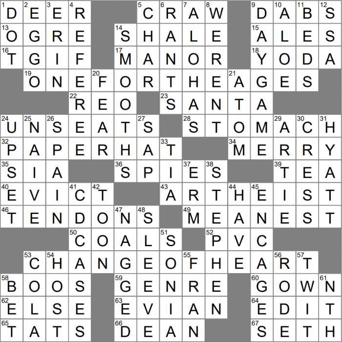 In the heart of crossword clue