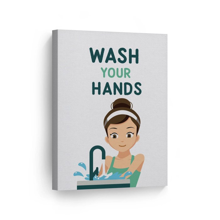 Sign wash hands please signs print lynch rr restroom durable thicker styrene lasting longer printed plastic